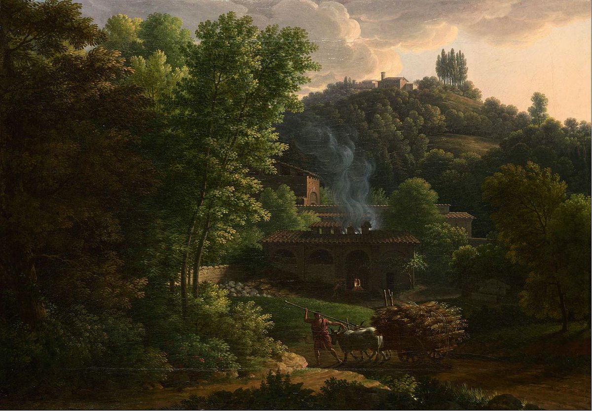EmbajadaCSNTE51's tweet photo. El 1 de abril de 1766 nació François-Xavier Fabre, destacado pintor francés neoclásico reconocido por sus pinturas históricas y mitológicas. Hoy te presentamos Edipo y la Esfinge (h. 1808), La muerte de Sócrates (1802), La muerte de Narciso (1814) y Paisaje italiano (1811). https://t.co/e2SkLr5eBR