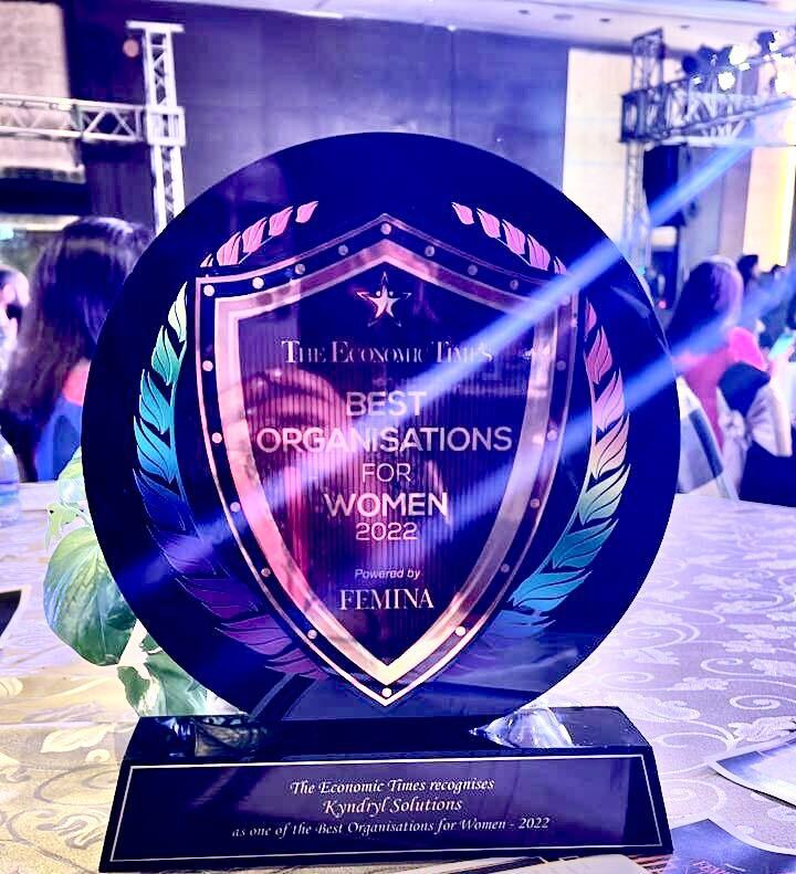 Kyndryl's tweet photo. We are thrilled to announce that @Kyndryl has been named one of "The Best Organizations for Women 2022” by @ET_Edge. The talent &amp; strength of the women on our team is crucial to our progress, &amp; we are honored to be a workplace that elevates &amp; empowers them. #TheHeartofProgress https://t.co/AtdTXntgWY