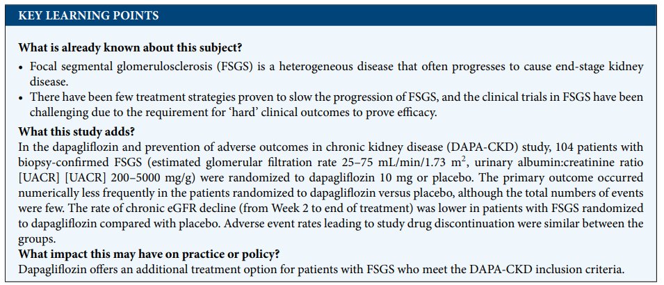 NDTsocial's tweet photo. 💥Editor's choice:
Safety &amp; efficacy of dapagliflozin in patients with focal segmental glomerulosclerosis: a prespecified analysis of the dapagliflozin &amp; prevention of adverse outcomes in chronic kidney disease (DAPA-CKD) trial 
🔓https://t.co/ma03eKEa44
@gchertow @P_Rossing https://t.co/ePhcFYjllo