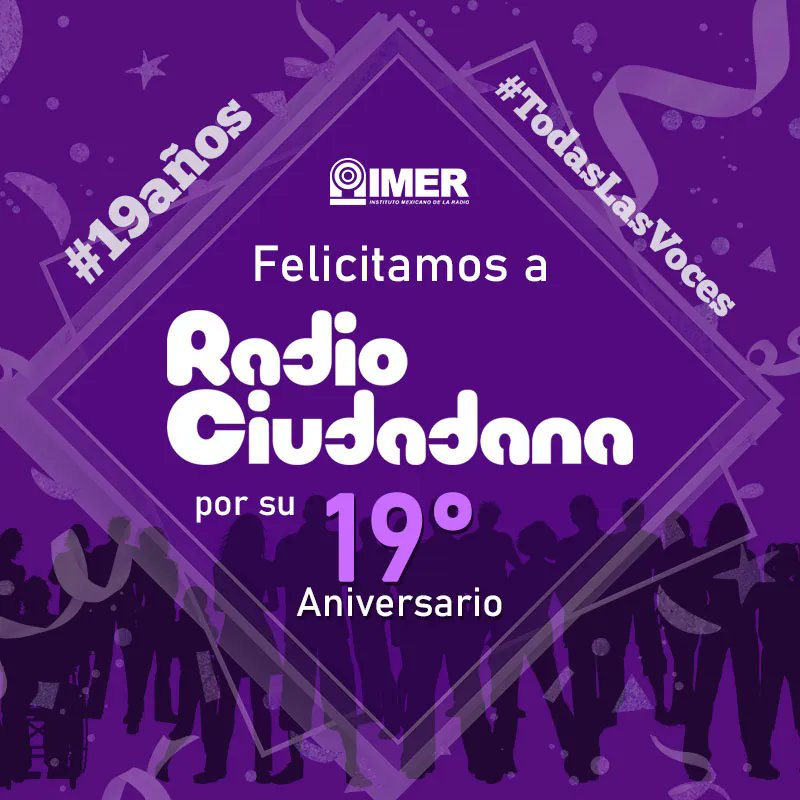 imerhoy's tweet photo. 🥳 Celebramos 19 años al aire de @Ciudadana660 #TodasLasVoces. Una emisora comprometida con las audiencias y la libertad de expresión. ¡Muchas felicidades a cada una de las personas que colabora en este gran equipo! 🎙️👏🏽

660 AM 📻 //  App Android IMER 📱
#SomosRadioPública https://t.co/eMdYeSTFcU