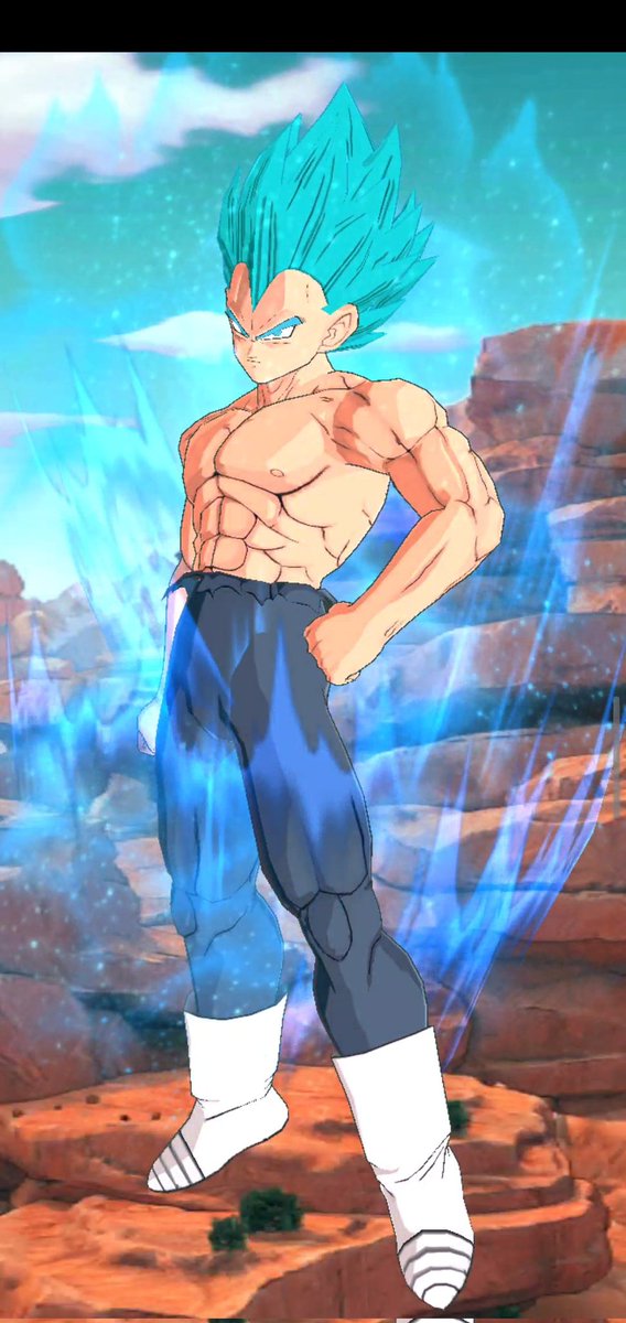 imsp8n's tweet photo. SSB body is better than the SSJ mainly because of the tears from the pants, the SSJ one looks weird with it only being pants https://t.co/46lCyBvVXm