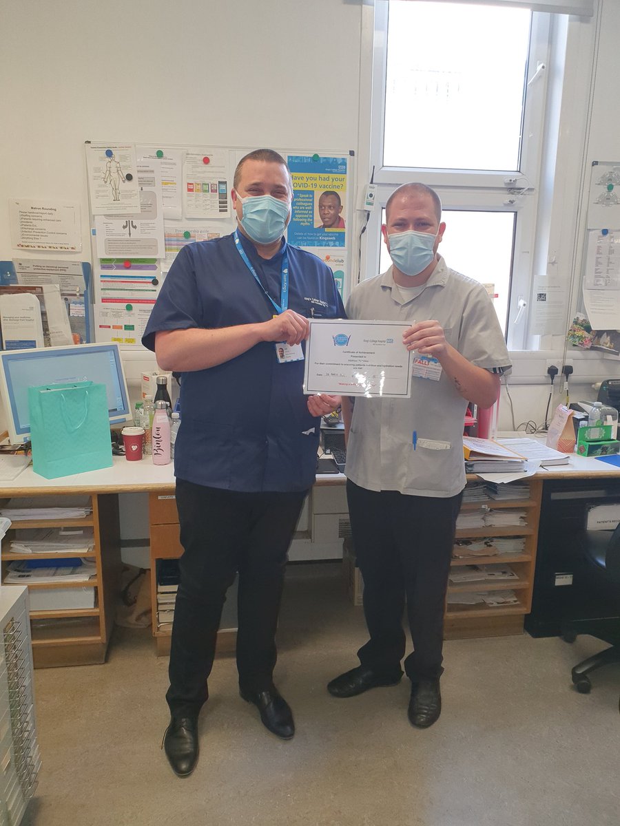 _tracey82's tweet photo. Belated congratulations to Matt. HCA of the year at Denmark Hill for his ongoing commitment to improving patients nutrition and hydration.#NutritionAndHydrationWeek #teamkings @KingsCollegeNHS https://t.co/cwfVX8e2dw