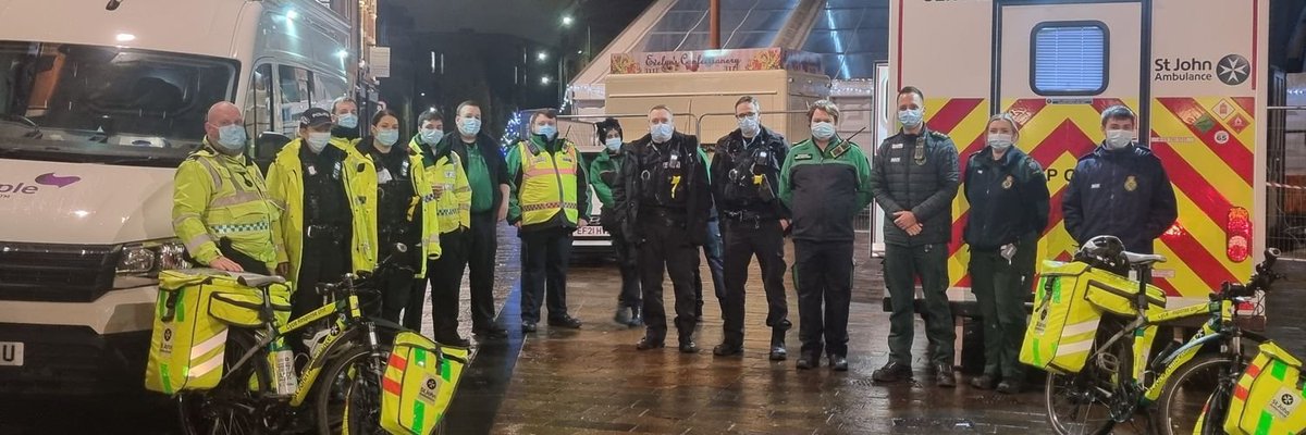 MikePerkinsUK's tweet photo. This weekend our team will be in Leicester City Centre supporting @BIDLeicester, @LPCityCentre &amp; @EMASNHSTrust by providing treatment unit &amp; ambulance resources, reducing 999 calls, A&amp;E visits &amp; police officer time.

#AskMe about the support we provide in the Night Time Economy. https://t.co/0oLtpEVvFQ