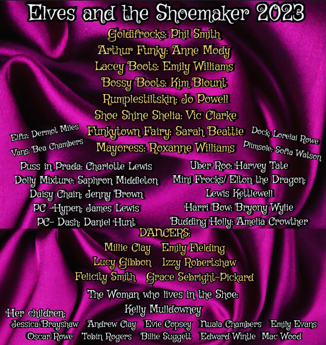 ByThePlayTP's tweet photo. Our cast for panto 2023… #ElvesandtheShoemaker https://t.co/L2XjeERpM9