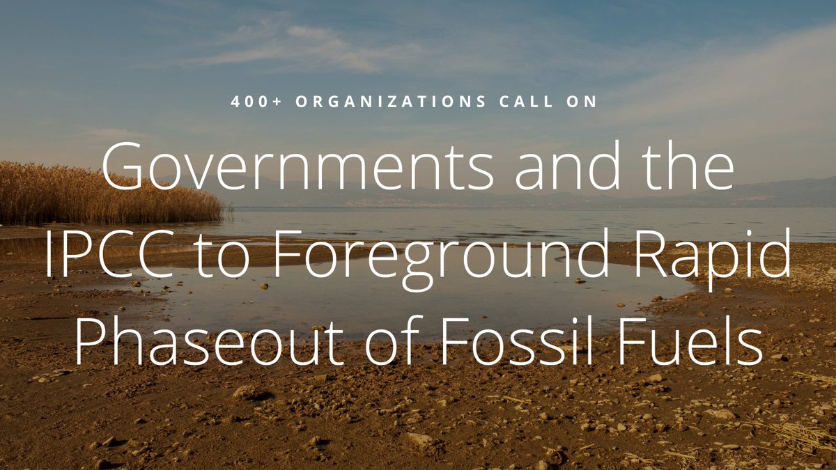 ciel_tweets's tweet photo. 400+ organizations are calling for the @IPCC_CH to fulfill their responsibility to ensure that the #IPCCReport on mitigation measures clearly conveys to the global community the urgency of the crisis and the central role of fossil fuels. 

Read the letter: https://t.co/4larBPgeba https://t.co/uszR6nsbA2