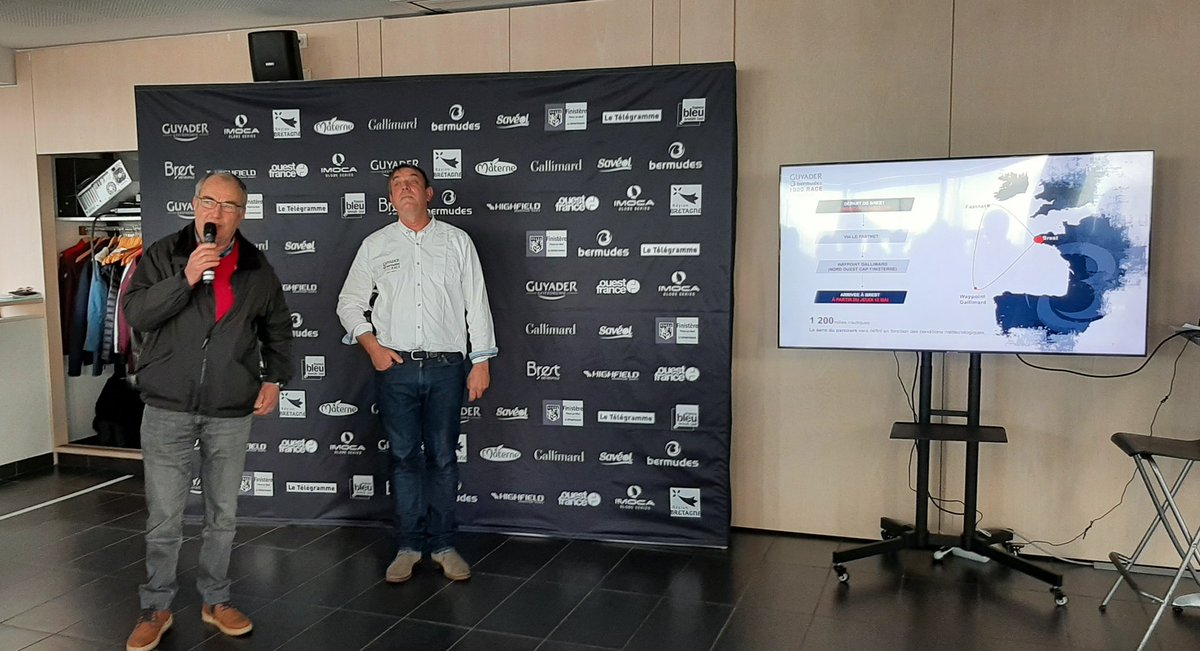 Présentation de la Guyader Bermudes 1000 race ce soir à la Marina du Château. 
#bermudes1000race