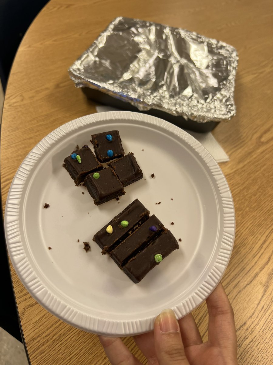 msluz2nd's tweet photo. Happy April Fools… time for my annual “Brown E’s” prank! My students were disappointed that I didn’t actually make them brownies—but I did bring some Cosmic Brownies! To integrate math, we practiced partitioning them into equal rows and columns before digging in @BirneyBobcats https://t.co/ovgucQnfz4