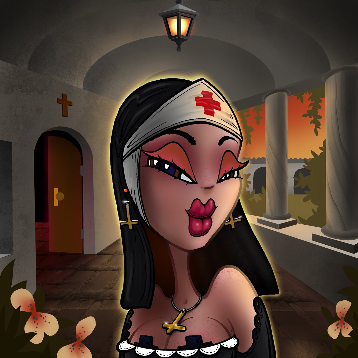 🚨#OMG #GIVEAWAY🚨
Here's a sneak peek of The Nun, one of our 1/1 Girls ✝️
The wait is almost over.💃🏻

💰Prize: 1.69 $SOL + 1 #NFT + 20 WL Spots
1️⃣ Follow <a href="/OhMyGirlsNFT/">Oh My Girls💃🏻 | WELCOME TO WOMEN ON WEB3 ✨</a>
2️⃣ Like + RT
3️⃣ Tag 3 frens

✨Join Discord: discord.gg/ohmygirlsnft
End in 48h⏱
#NFTGiveaway #Solana #NFTs