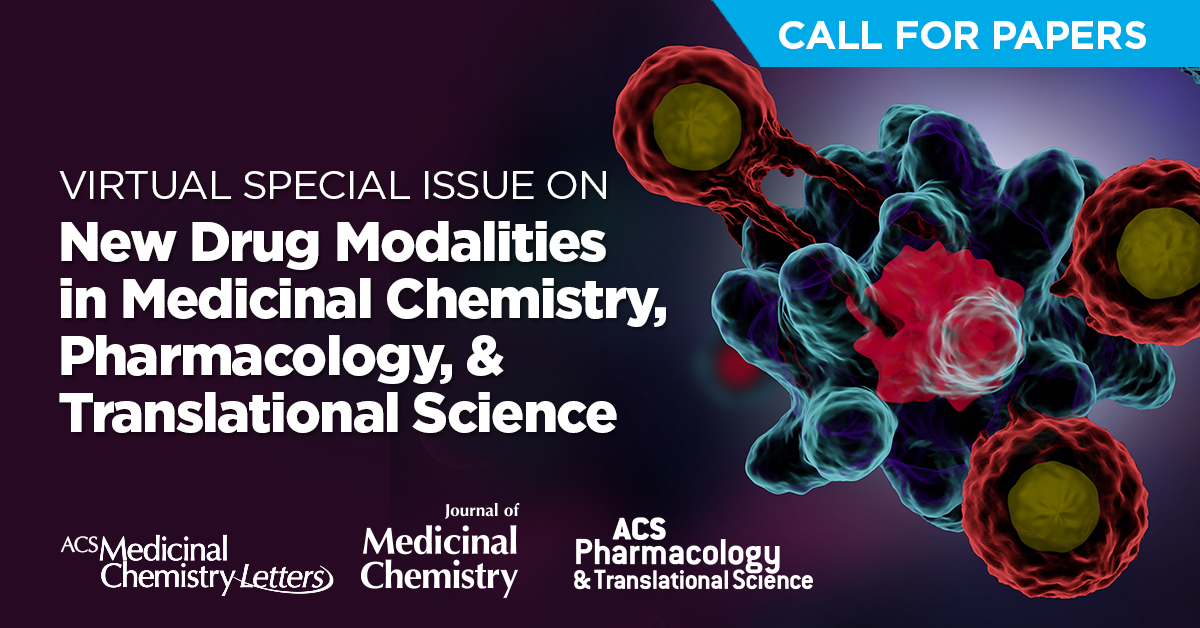 ACSBioMed's tweet photo. ACS Med. Chem. Letters, ACS Pharmacology & Translational Science, and J. Med. Chem. welcome your submissions to the Virtual Special Issue on New Drug Modalities in Medicinal Chemistry, Pharmacology & Translational Science!
https://t.co/fcfmFTHmrx
#drugdiscovery #chemotypes https://t.co/QBL1EzWxBc