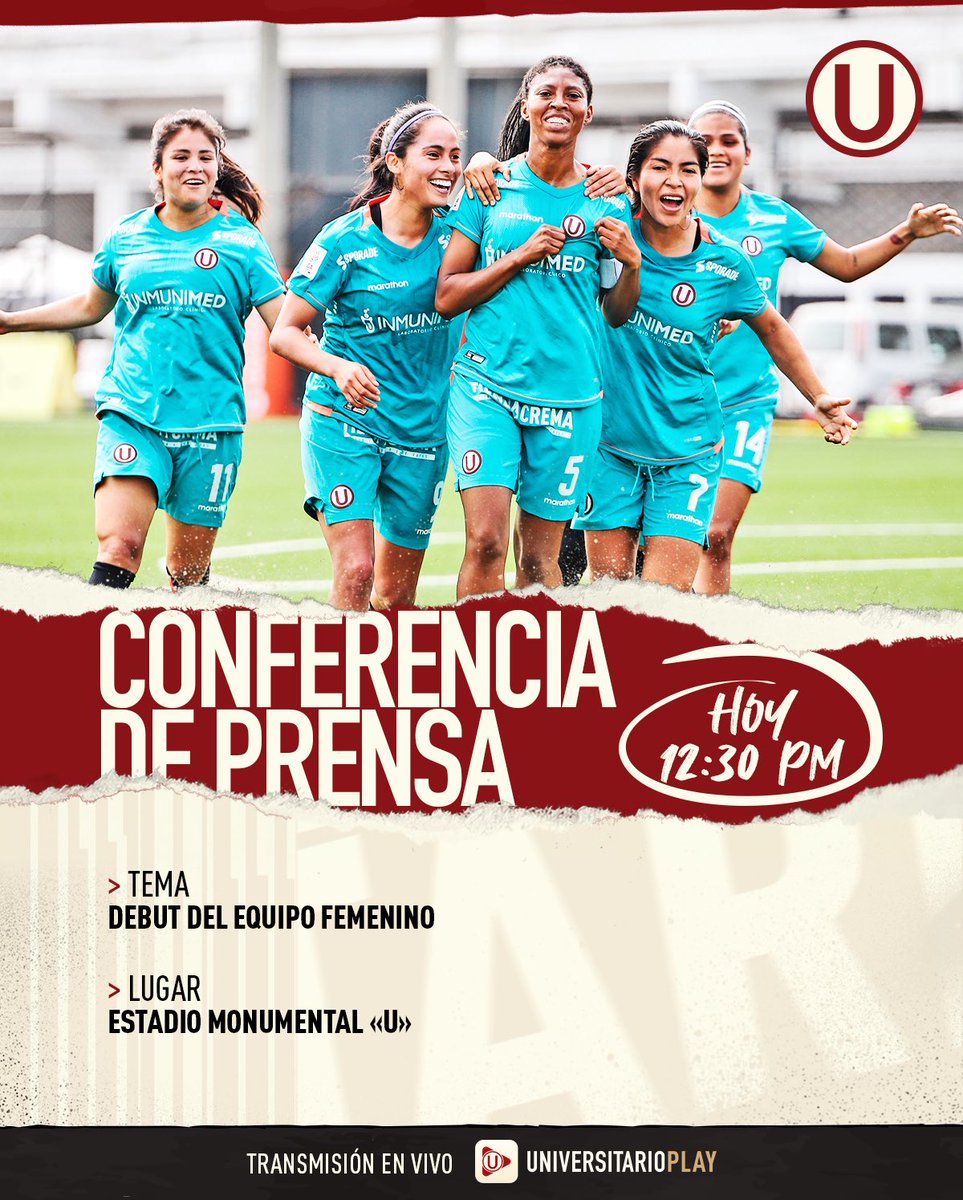 ¡Ya vivimos la previa a un día histórico! 

🎙 Sigue en VIVO la conferencia de prensa a un día del primer partido de las «Leonas» en el Monumental por la Liga Femenina PlusPetrol 2022.

📹 Mírala en <a href="/UPlay1924/">UniversitarioPlay</a>

📲 universitarioplay.pe