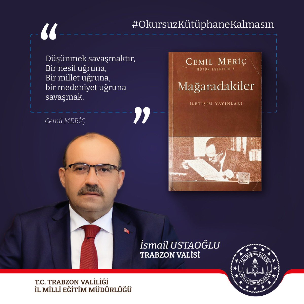 Trabzon’umuzda ‘Okursuz Kütüphane Kalmasın!’ nidamıza birbirinden kıymetli etkinliklerle akis olan okullarımıza, öğretmenlerimize, öğrencilerimize, velilerimize ve güzel şehrimizin duyarlı ahalisine yürekten teşekkür ediyorum. 

#OkursuzKütüphaneKalmasın