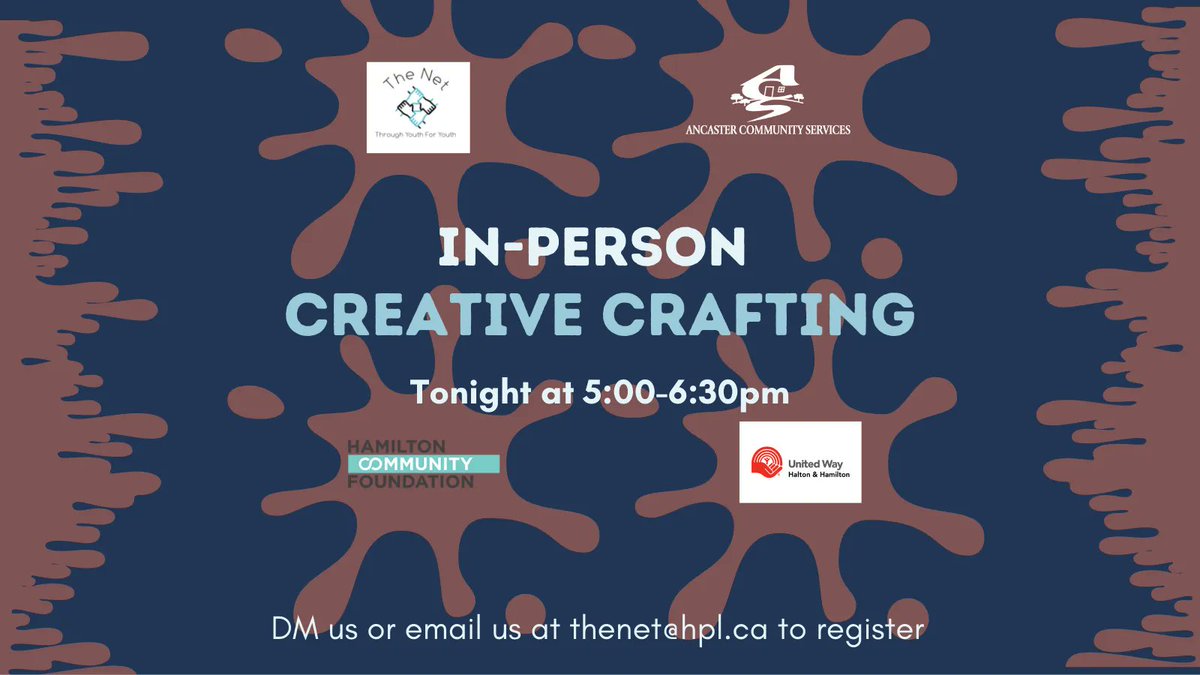 Join us TONIGHT at 5:00pm to make slime! All youth 13-18 are invited. DM us or email us to register.  #thenetacs #hamontyouth #ancaster #creativecrafting