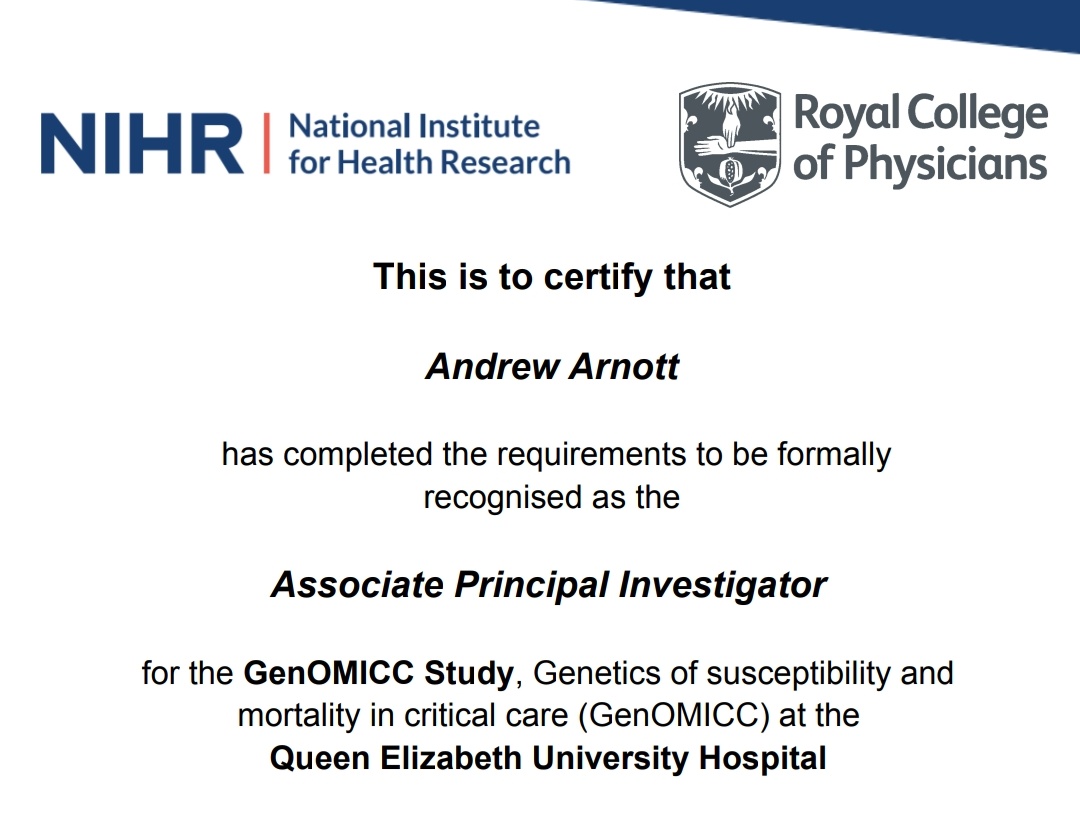 drandrewarnott's tweet photo. Thanks to @GenomiccStudy for allowing me to train as an Associate PI. An educational and enjoyable experience that I would recommend to all that are interested in research! @NIHRresearch @steven1701 https://t.co/cXKotsbyBX