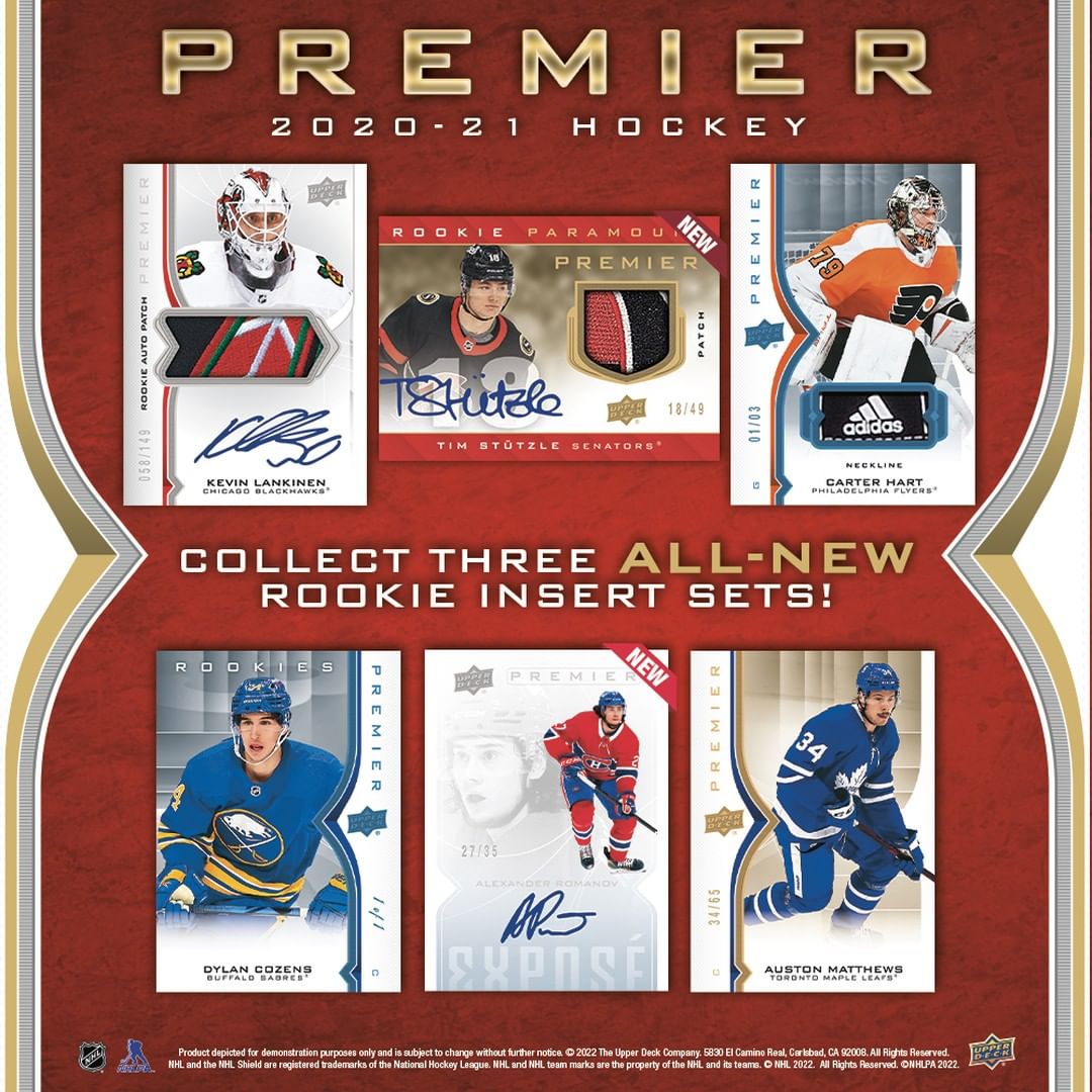 TAASScom's tweet photo. Upper Deck PREMIER Hockey ist zurück. Mit den schönsten Patches und Acetate  Trading Card Autogrammen der 20-21 Rookies und Super Stars der NHL. 

🏒👉https://t.co/UmaUmQTNd1

#upperdeck #upperdeckpremier #premier #hockeycards #sportscards #tradingcards #dashobby https://t.co/ogpJup3PFF
