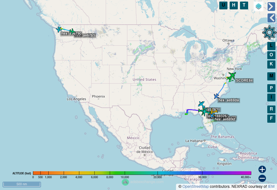 TheIntelFrog's tweet photo. At least 8 P-8A Poseidons and 1 P-3 Orion are up over CONUS.
#AE222C as SCORE84
#AE1D5E as VVLT621 (P3)
#AE4EB2
#AE4EBB
#AE5C58
#AE6790
#AE67B5
#AE689D
#AE69DA
https://t.co/1KlKKHUXzG https://t.co/y6PawEiNnz