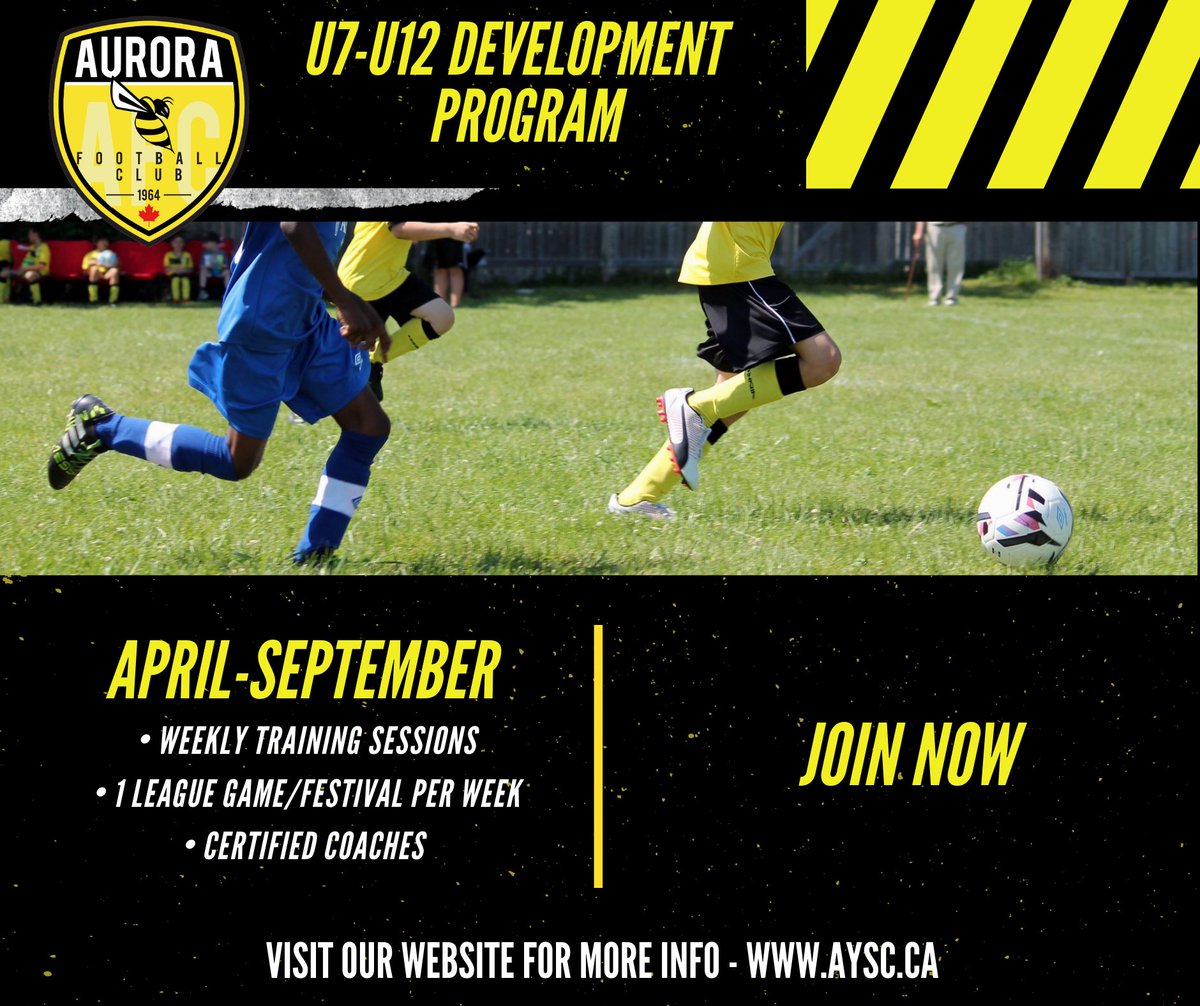 aysc64's tweet photo. ❗️Don't Miss Out❗️

We are hosting U7-U12 Open ID Sessions &amp; U13+ Rep Trials 🐝⚽️

Click for More Info - https://t.co/Mvx8zJIN0u https://t.co/2e4CjMXxzY