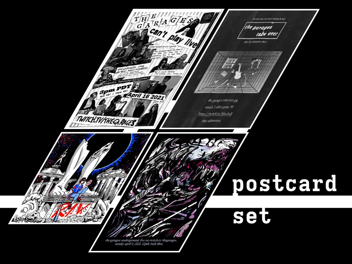 [NOT AN APRIL FOOLS BIT]

we have new merch up for pre-order! grab the new GARAGES: UNDERGROUND poster and/or t-shirts and also check out our new postcard set

TODAY ONLY: enter "WABOOGARGAG" at checkout for 10% off

support the garages this #BandcampFriday