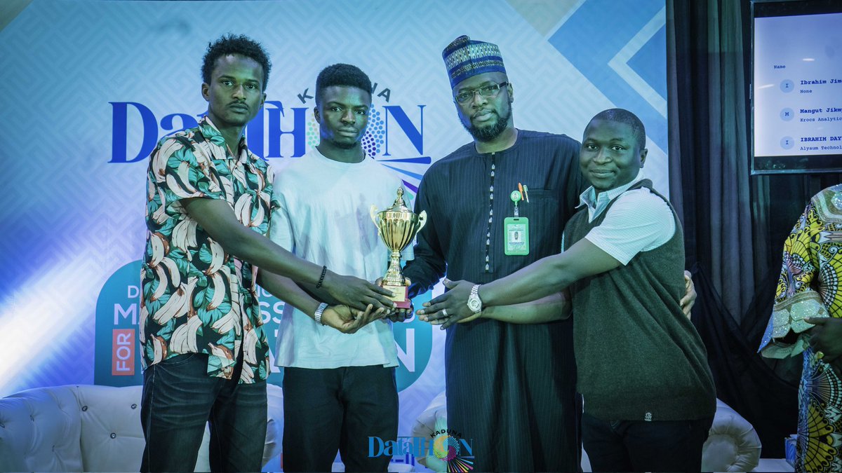 ClickOnKaduna's tweet photo. Kaduna Datathon:
... And the winner is....
Team Core Health from Jos, Plateau State. π£ππ₯
#KadunaDatathon #DataScience https://t.co/O1eZ3ivVAj