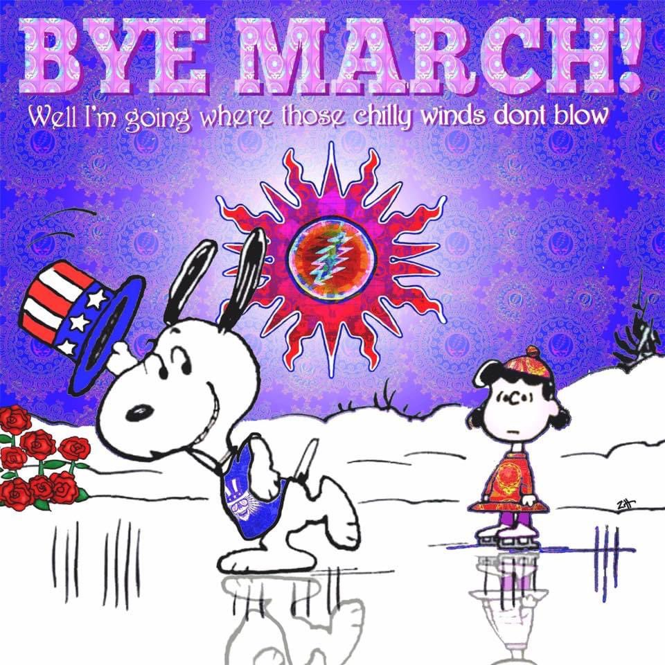 Seasatz60's tweet photo. Have a great Friday and enjoy the beginning of April.
#TodaysDead #MarchtoApril #snoopy #GratefulDead #deadheads https://t.co/78MeroeYUd