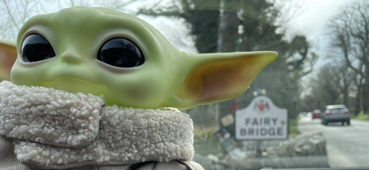 RJStimps's tweet photo. I may have taken my niece’s #grogu #babyyoda for a tour of the #isleofman today so she’d know what he was up to while she’s at school. #cheeky #starwars https://t.co/gscpf7YzTS