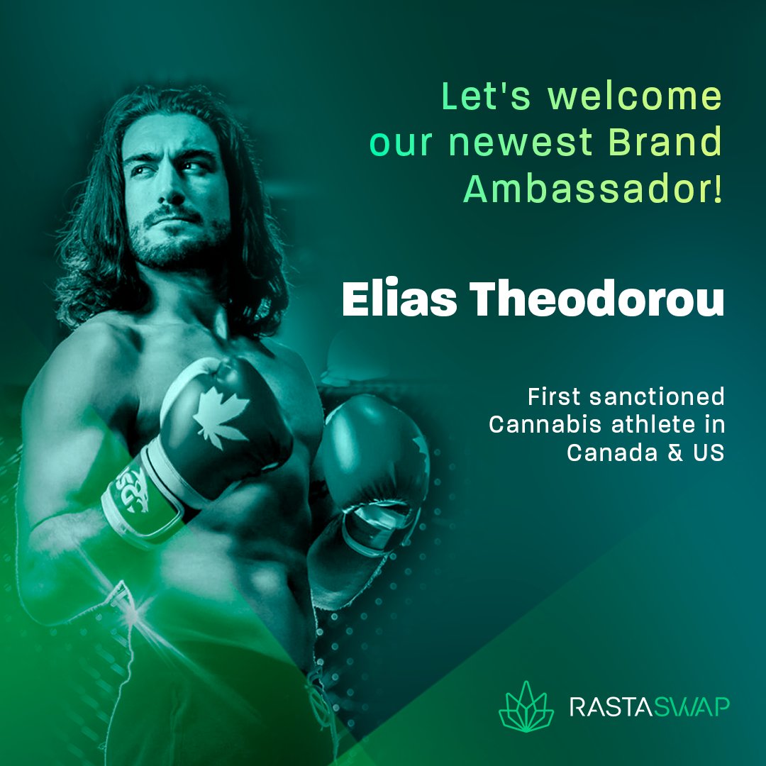 Let's welcome to <a href="/EliasTheodorou/">The Mane Event™</a> Our newest Brand Ambassador!!! 

First Sanctioned Cannabis Athlete in 🇨🇦 &amp; 🇺🇸

#RastaSwap #CannabisStocks #Crypto #CryptoCannabis #Cannabis #Cannabisculture #420 #CannabisNews #Cannabisindustry #Hemp #Cannabinoids #Cryptocurrency #Blockchain