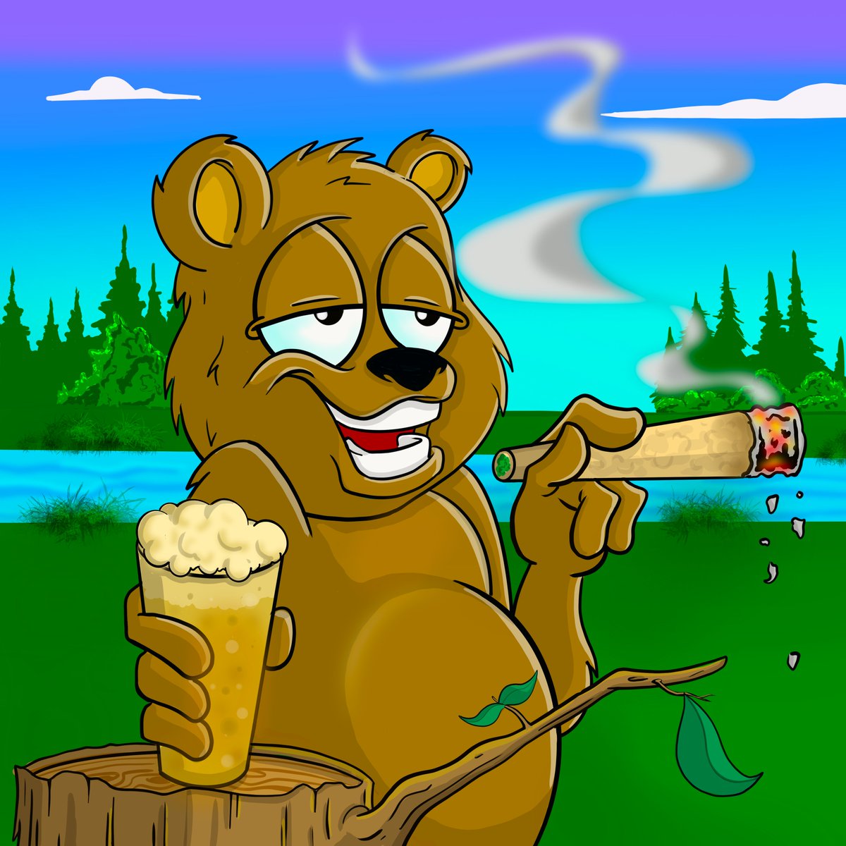 GM fam! It's friday time to get litty! This guy's ready to party and available for 75a! 1/1  Bears do morethan shit in the woods ya know! ab2.gallery/asset/686966161
#algofam #algonft #StonerFam