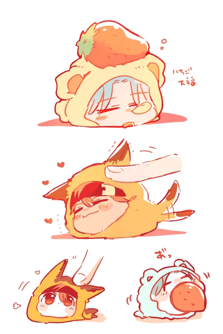 毛玉と犬のらくがき 