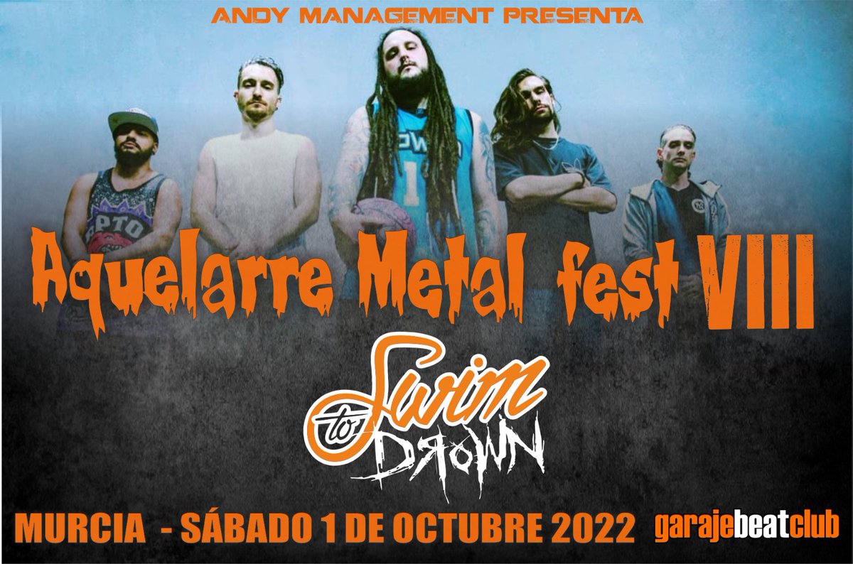 ¡Buenas familia!
¡Seremos parte del Aquelarre Metalrock Fest de este año! 🤘
Tenemos muchísimas ganas de estar en Murcia por primera vez, ¡¡Así que nos vemos sin falta en Garaje Beat Club el 1 de octubre!!