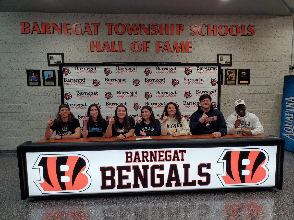 Barnegat Athletes 
Aidan Reiser Lax <a href="/SaintLeoLions/">Saint Leo Athletics</a> 
Patria Moreno Volleyball <a href="/stocktonospreys/">Stockton Athletics</a> 
Madison Kubicz Field Hockey <a href="/Arcadia_Knights/">Arcadia Knights</a> 
Julianna Cannizzaro Field Hockey <a href="/KeanFH/">KeanFieldHockey</a> 
Isabel Guiro Lax <a href="/RowanAthletics/">Rowan Athletics</a> 
Connor Darmstatter <a href="/ShipFootball/">Shippensburg University Football</a> 
Keean Paul  <a href="/TCNJfootball/">TCNJ Football</a>
