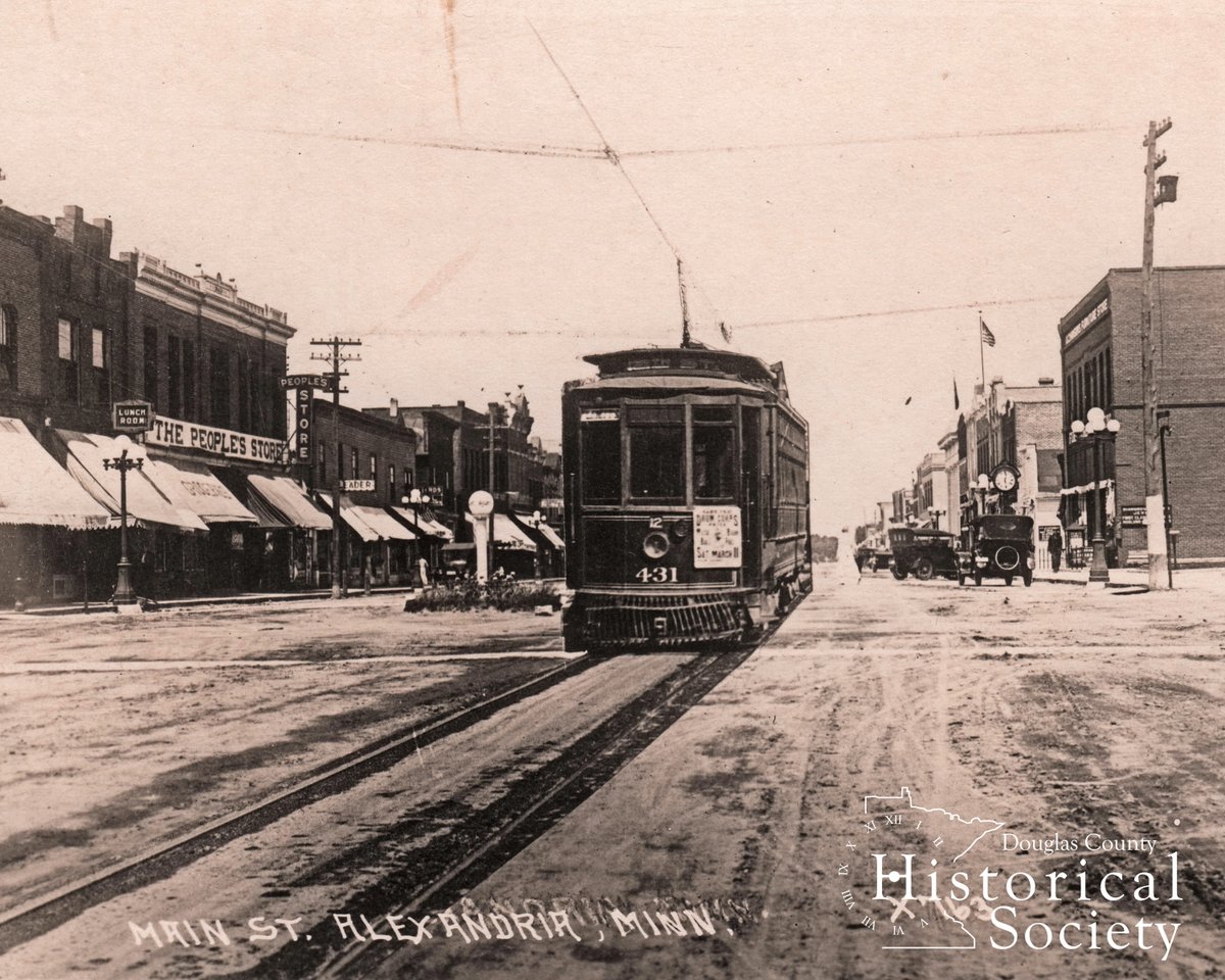 dchsmn's tweet photo. Have you ever heard about the street car service that ran in Alexandria? If you have... You've been fooled by a joke more than a hundred years in the making! (1/5) #dchsmn #douglascountymn #AprilFools #downtownAlx #downtownAlexMN #downtownAlxMN #alexandriaMN #alexMN #minnesota https://t.co/2d3V2dNDel
