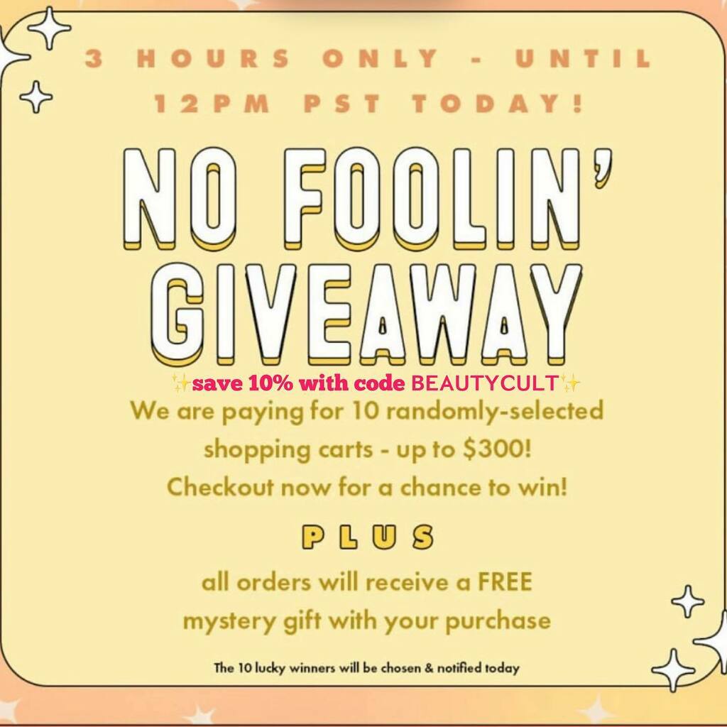 The surprise is that your cart might be free!! #✨save 10% with code 𝗕𝗘𝗔𝗨𝗧𝗬𝗖𝗨𝗟𝗧✨ 
Deets via <a href="/colourpopme/">Erin</a> instagr.am/p/Cb0Iv7HrO0w/