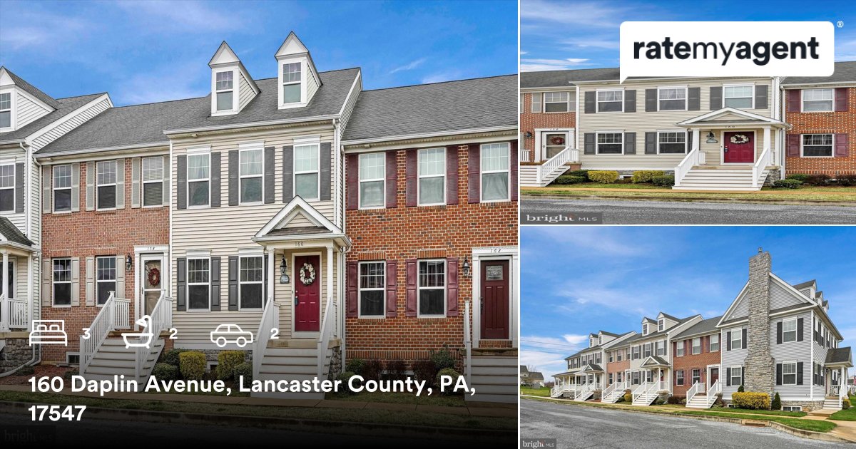 RealtorRosePA's tweet photo. 3 🛏 2 🛀 2 🚘
📍 160 Daplin Avenue, Lancaster County, PA, 17547

My latest listing on #ratemyagent
https://t.co/u4pEcqWwYD https://t.co/BjC4Gg7FFO