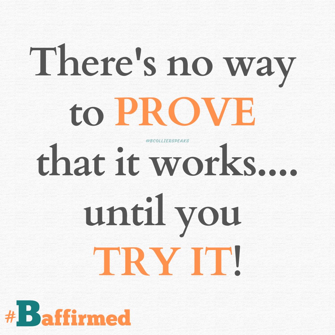 At some you have to move from Potential to Product‼️
You won’t know the outcome if you never start…. 
The 🌎 is waiting on YOU‼️
#Baffirmed