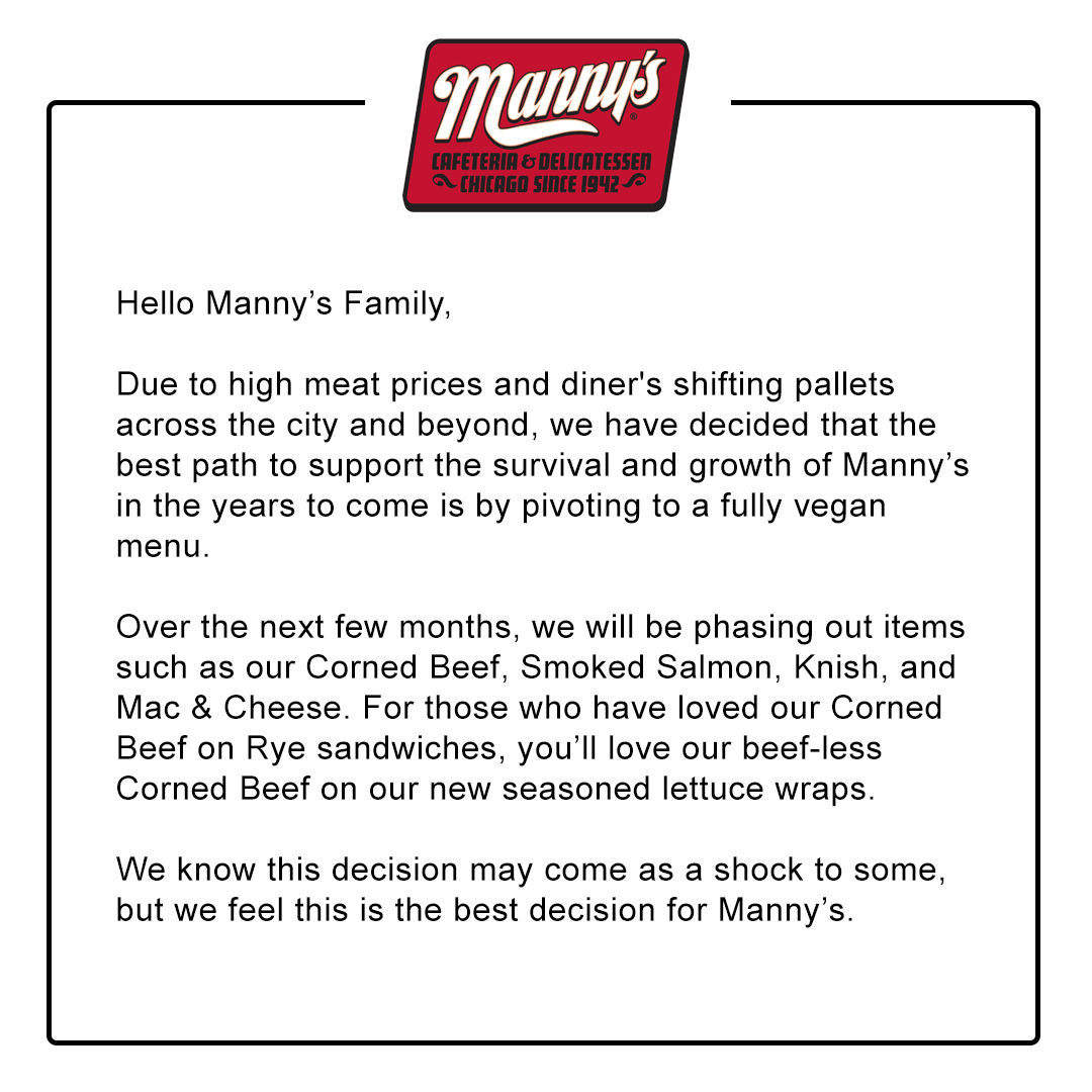 mannysdeli's tweet photo. Thank you for your continued support. https://t.co/g7LqU2eylu