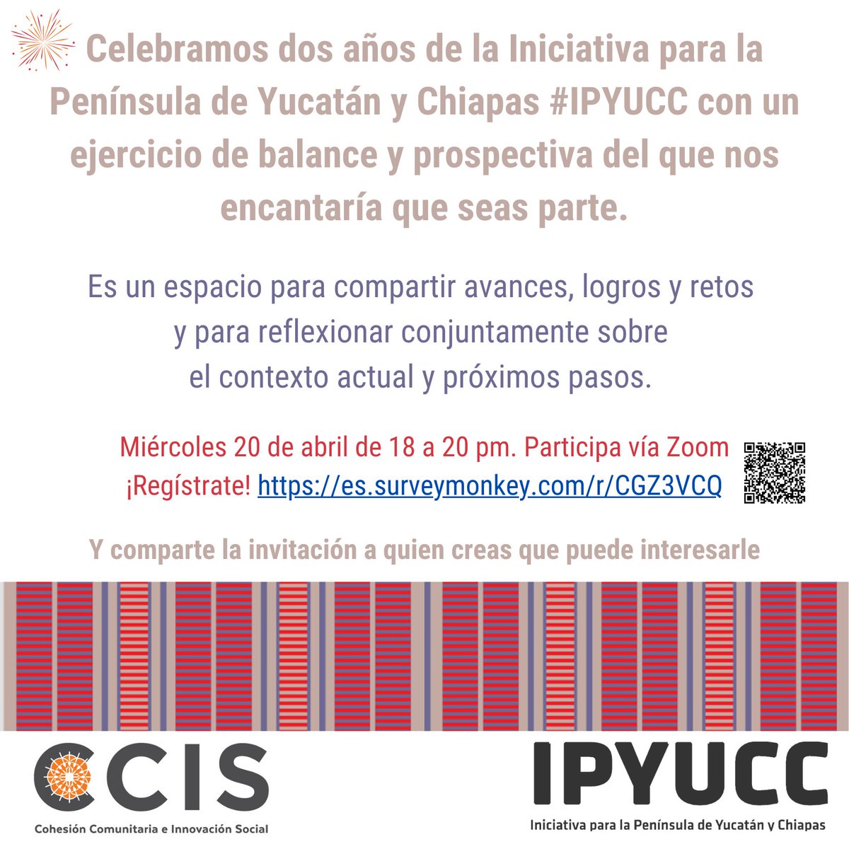 SuhaylaCCIS's tweet photo. Les invitamos al Ejercicio de Balance y Prospectiva de la #IPYUCC 🌟
Registro: https://t.co/4Ab5nHhRUG https://t.co/PdBsB2Rd8n