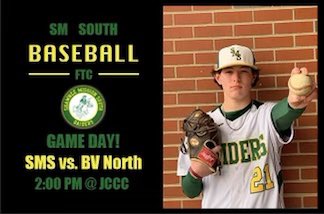 SMSOUTHBASEBALL's tweet photo. ‼️ GAME DAY ‼️
Liam Roche gets the start against Blue Valley North today at 2pm. #LetsThrowFire🔥 #FTC https://t.co/4AQj0bvIiZ