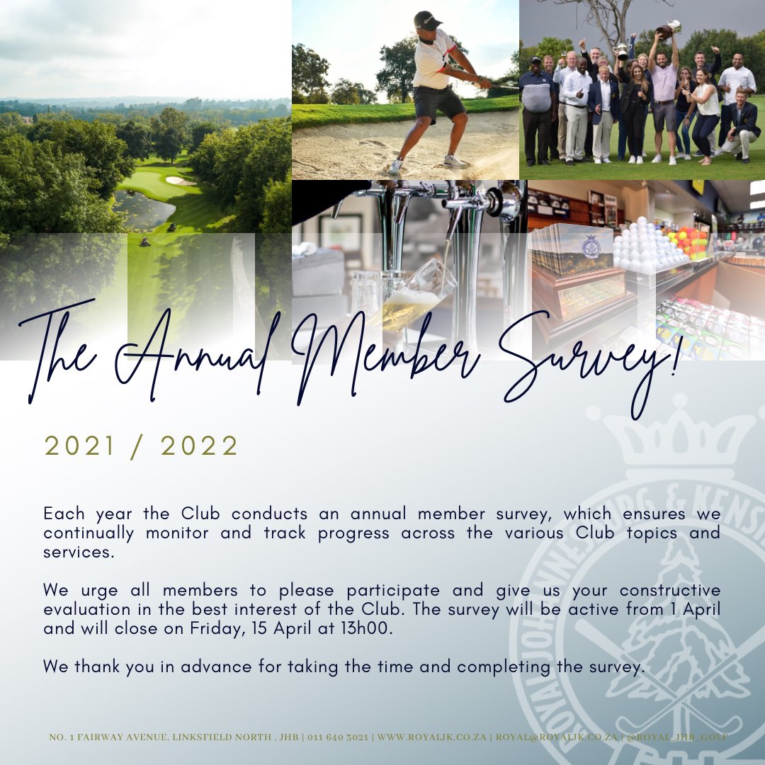 MEMBERS: The Annual Club Survey is out and in your Inbox 📧