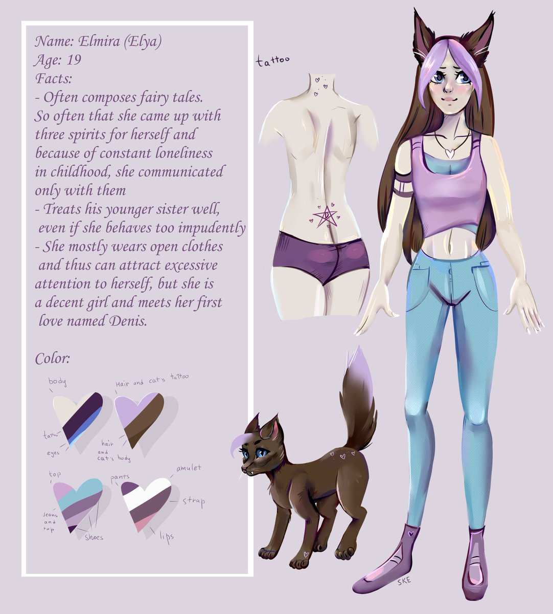 Skeesla's tweet photo. #art #reference #human #girl #cat 
My OC :p https://t.co/drYigAz9qV
