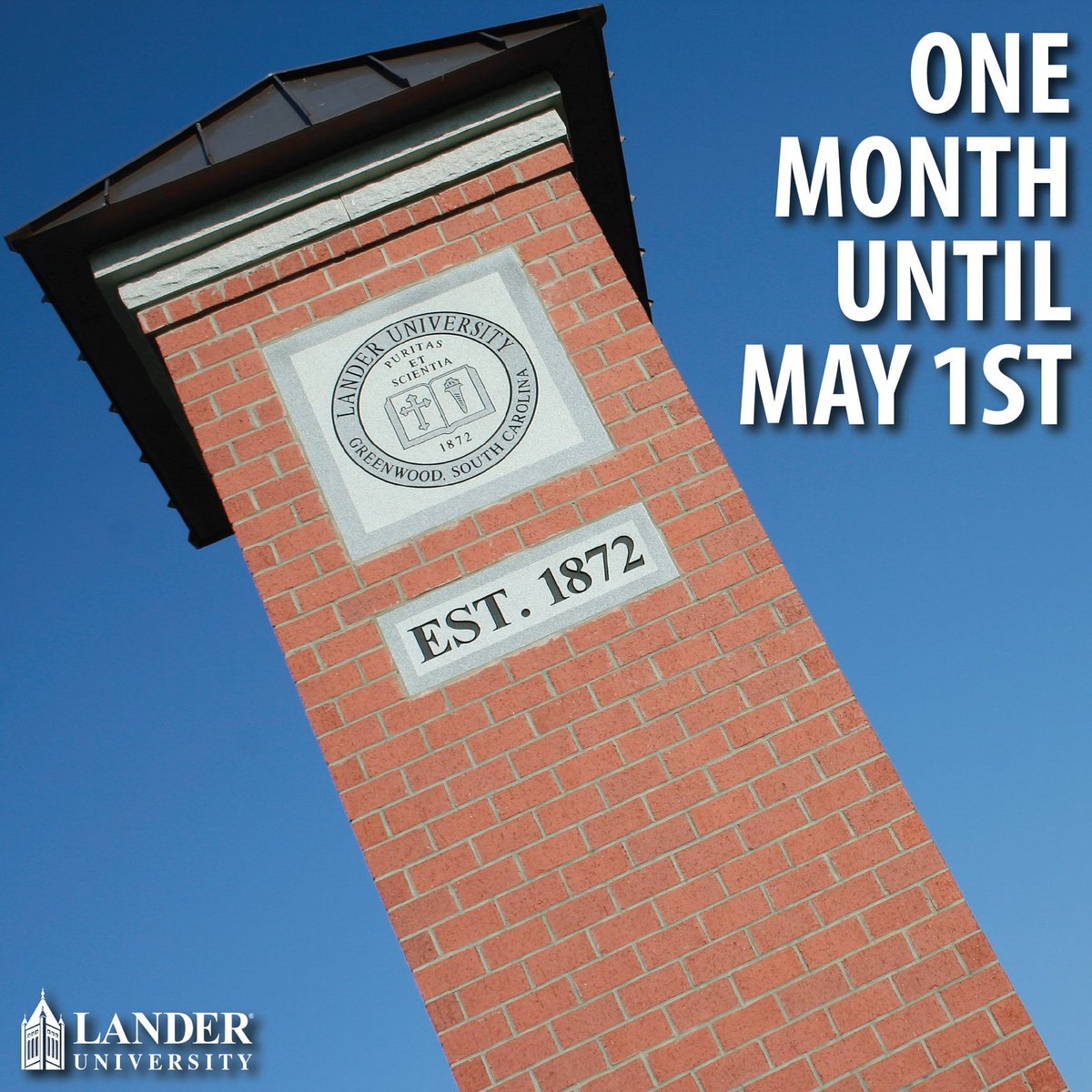 Admissions_LU's tweet photo. We are exactly one month away May 1st! You must complete your next steps by May 1st to be #BearcatReady 🤩 https://t.co/zzbrSBzEMa