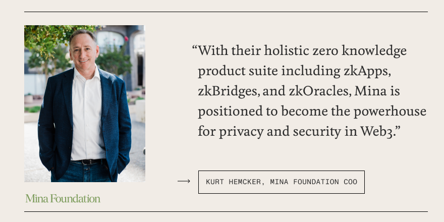 MinaFoundation's tweet photo. Here is what @khem had to say about one of the reasons he decided to join Mina Foundation as COO.

Read more here ➡️ https://t.co/rIAbizkuKY https://t.co/wDqE117x1i