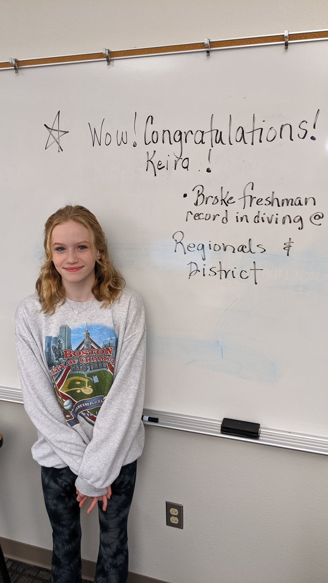 AcademyRhs's tweet photo. RHS Pride Academy Student Roars!  Congratulations, Keira on breaking the freshman record in diving at regionals AND district!  We are so proud of you!
 @RAIL_ACADEMIES @friscoisd,@RHSFrisco_ https://t.co/A0yoT8T3Iw