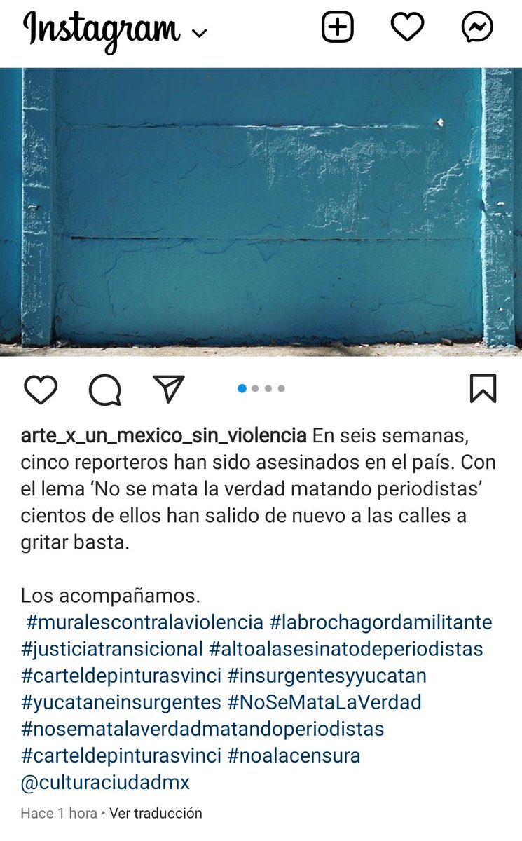 mnavapintora's tweet photo. En 6 semanas 5 #reporteros han sido asesinadxs en #México...
Un colectivo de pintorxs convocadxs por el Mtro #GabrielMacotela pintaron en la #ColRoma y #ColCentro de de la @AlcCuauhtemocMx en la #CDMX con el lema #NoSeMataLaVerdad. #PeriodismoEnRiesgo
Fueron borradas. https://t.co/CWWaRDnUm3