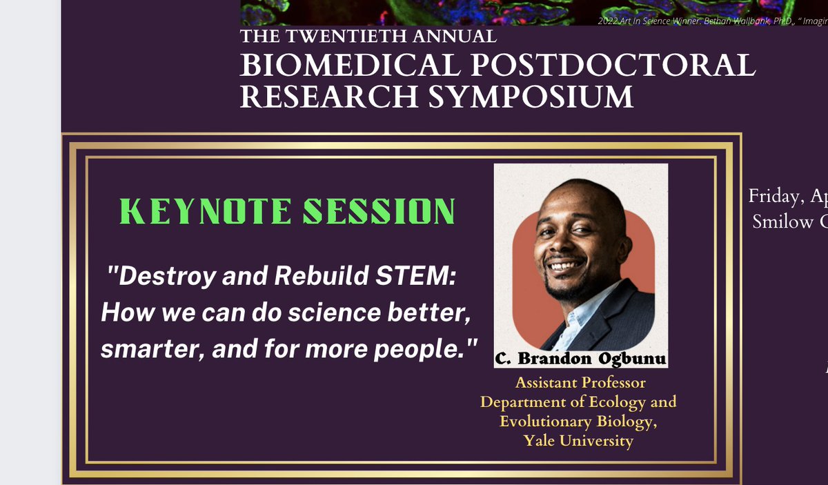 PennPPA's tweet photo. Keynote speaker starting now by Brandon Ogbunu
#upennbpc #BPCSymposium @big_data_kane https://t.co/cwf9ck8314