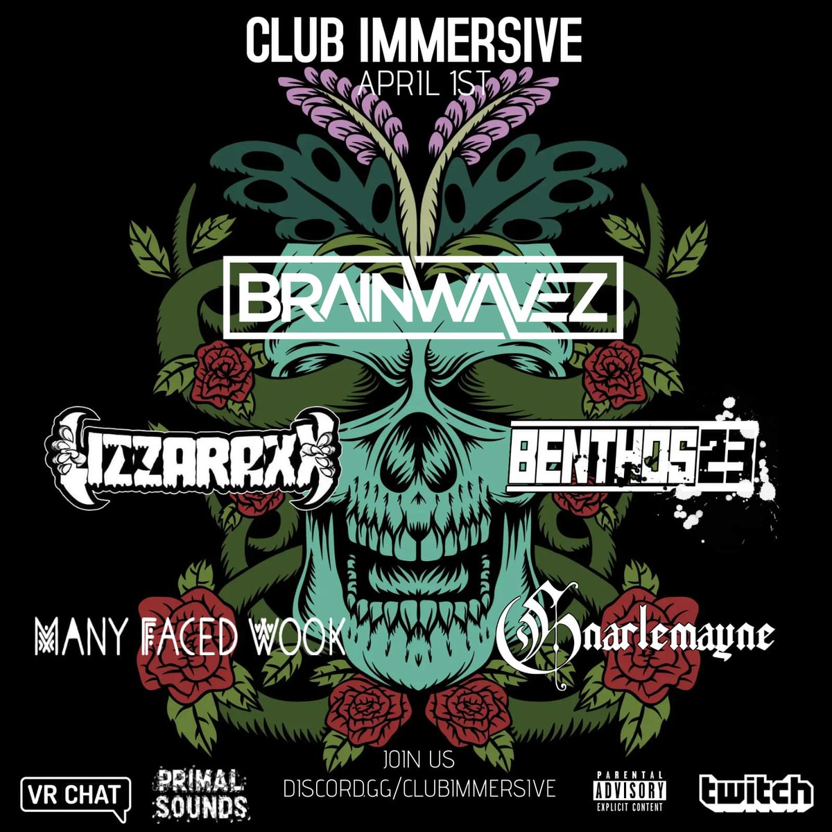 primal_sound's tweet photo. Tonight

Join into, "Club Immersive" an Online Virtual Reality Club centered on Electronic Dance Music! 

Join in with your Virtual Reality headsets and full body tracking and dance the night away to some House, Techno, and Deep Wubs.

#edm #vrchat #discord #onlineclub #visuals https://t.co/6N2Dv5ww7s