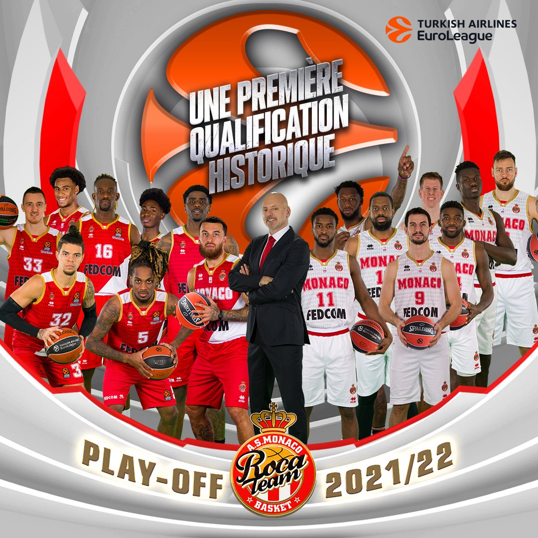ASMonaco_Basket's tweet image. 𝐋𝐚 #𝐑𝐨𝐜𝐚𝐓𝐞𝐚𝐦 𝐞𝐬𝐭 𝐪𝐮𝐚𝐥𝐢𝐟𝐢é𝐞 𝐩𝐨𝐮𝐫 𝐥𝐞𝐬 𝐩𝐥𝐚𝐲-𝐨𝐟𝐟𝐬 𝐝’@EuroLeague ⭐️

Pour la 1ère fois depuis 2001, il y aura un représentant du championnat de France 🔥 Jamais une équipe s’était qualifiée pour les play-offs pour sa 1️⃣ère saison en @EuroLeague !