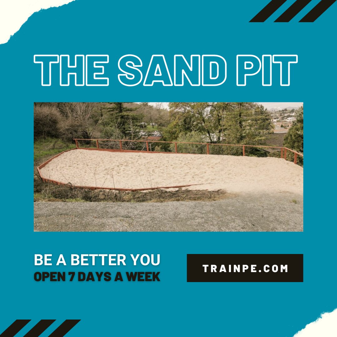train_pe's tweet photo. The Sand Pit. Get barefooted and jump in. Turn your workouts up a level.

💪🏼 Come Train with Us!
4808 Sunrise Dr.
Martinez, CA 94553
925-387-8165
➡ Mon - Sun
6AM - 10PM
https://t.co/dv7TNqRcVL https://t.co/2UbJtoRksy