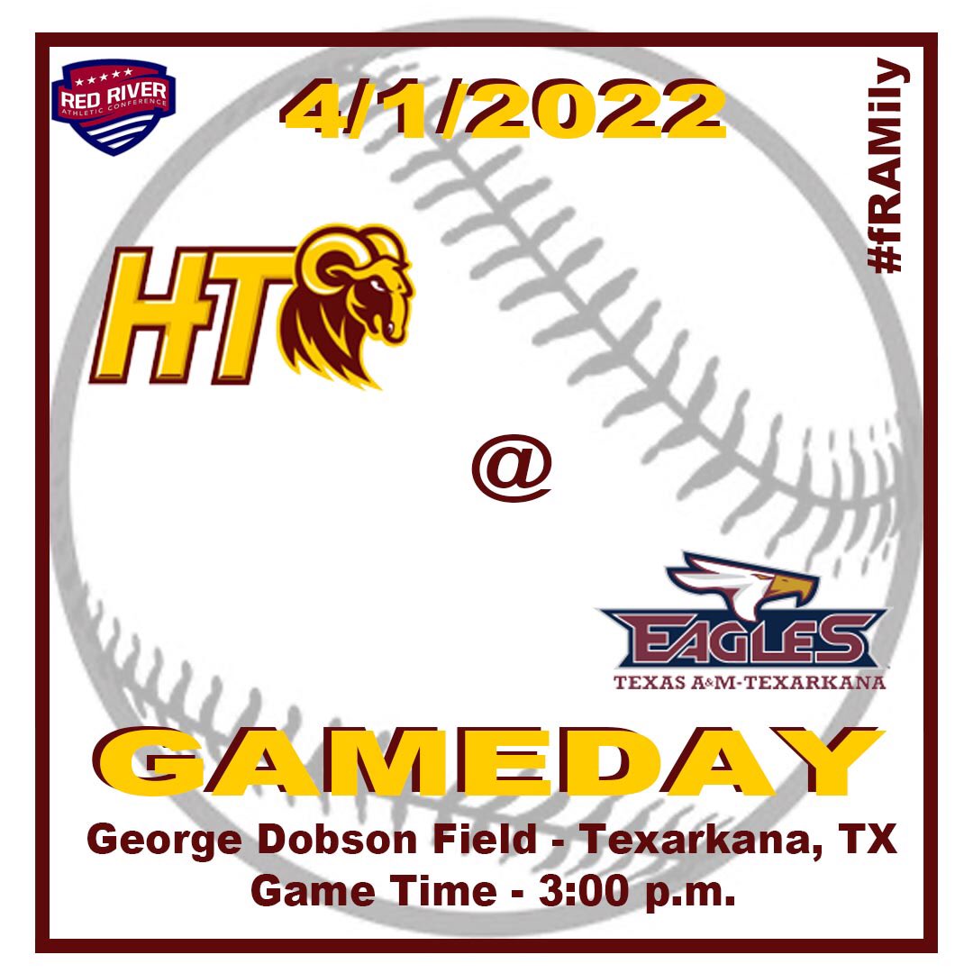 HTRamsAthletics's tweet photo. #fRAMily it’s game day for your Mighty Rams baseball team
🆚 Texas A&amp;M Texarkana 
📍 Texarkana, TX
🏟 George Dobson Field
⌚️ 3:00 p.m. CT
📊 https://t.co/RF7GpVZ7XO
📺 https://t.co/ewTXdy6lMl
#RamUp #HTisIDEAL #CultureOfExcellence #GeniusGeneration #MyHBCU https://t.co/AP4ebEeC8L