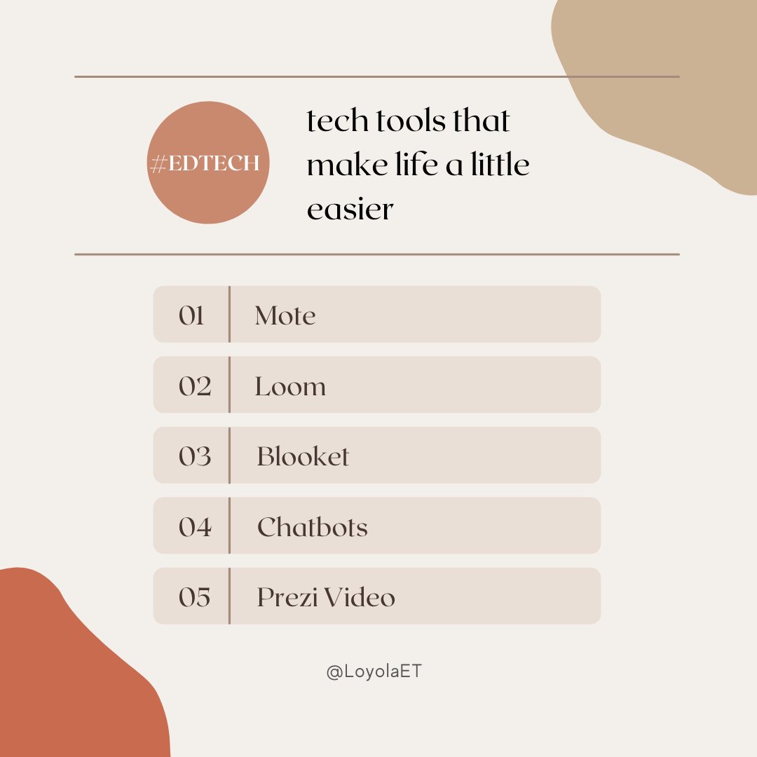 Looking for a new tech tool or resource to make life a little easier? Check out this list of #edtech tools recommended by our <a href="/LoyolaEducation/">Loyola Education</a> advisory board. #LoyolaET <a href="/msetonline/">Maryland Society for Educational Technology</a>