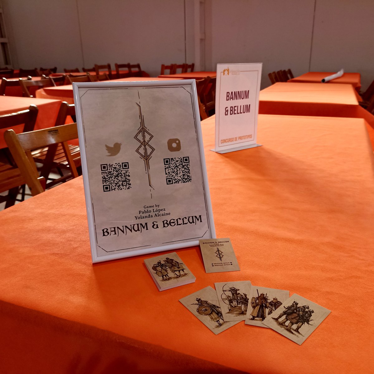 arbos_project's tweet photo. We are ready, are you, players? 

¡Estamos preparados! ¿Lo estáis vosotros, jugadores?  

@MeepleFactory 
#juegosdecartas #meeplefactory2022 #ficzone2022 #tabletopgames #cardgame https://t.co/KL6h2uvHn3