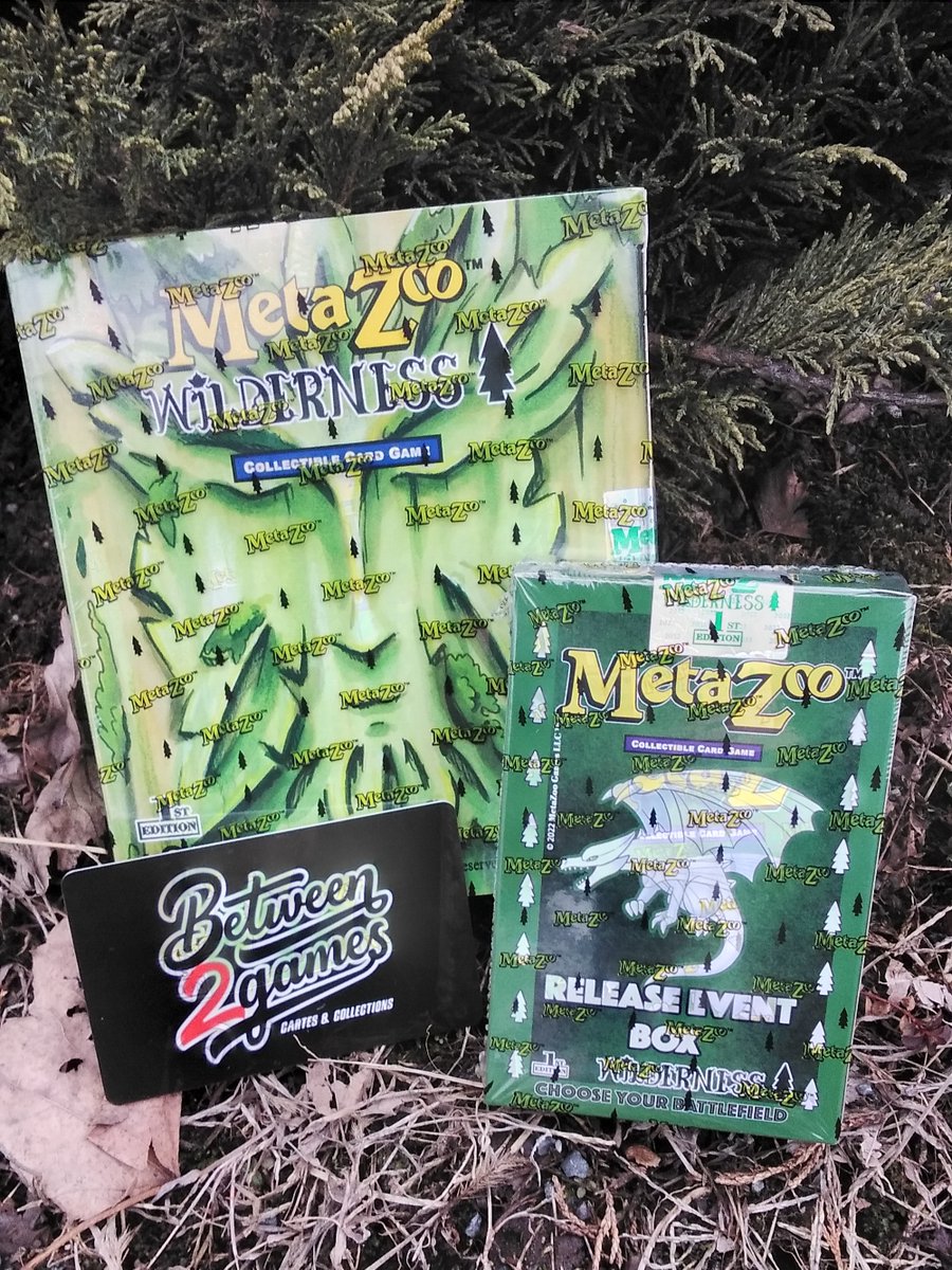 Between2Games's tweet photo. Nouveauté/New!!
MetaZoo Wilderness 1 Edition Spellbook and Release Event Box!!!
Disponible en boutique!

@metazoo_games @UniversalDst  #metazoo #metazoogames #metazoocards #metazoocollector #metazoowilderness https://t.co/Qu1oKHJSnX